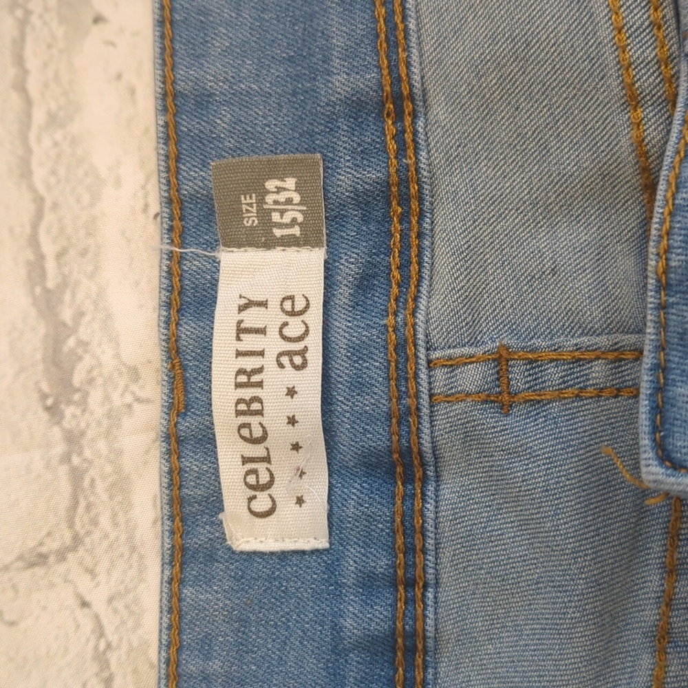 Celebrity Ace Light Blue  Distressed Jeans(Jr's 15, Women's 14) - Picture 9 of 9